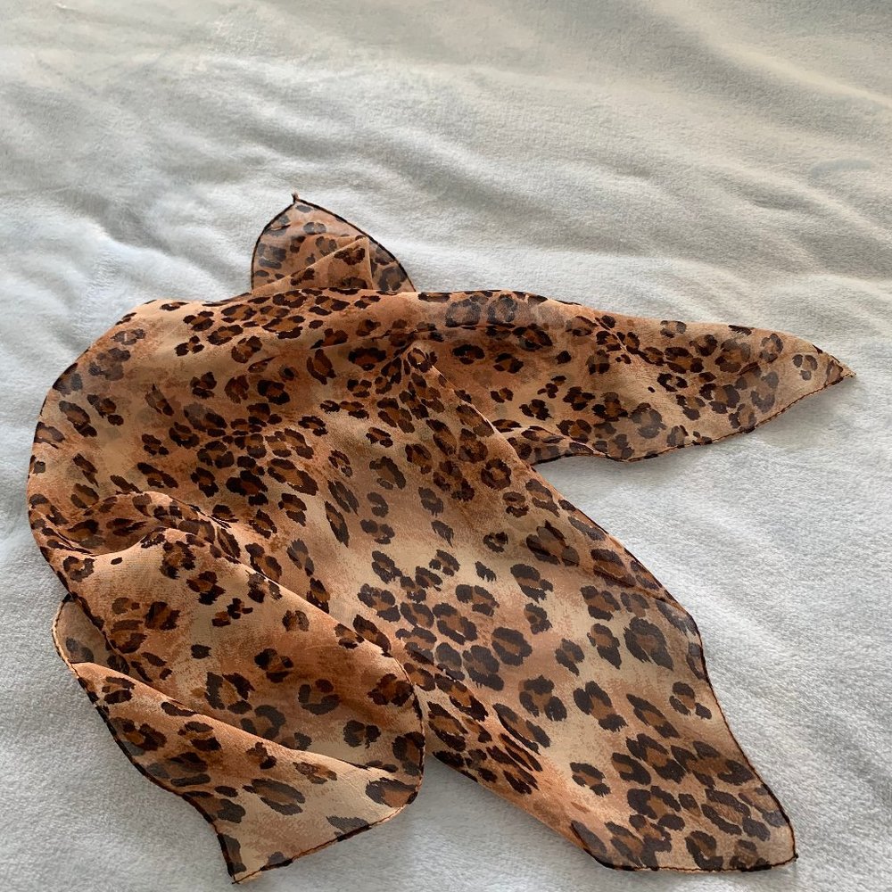 Leopard Print Scarf/Hair Tie